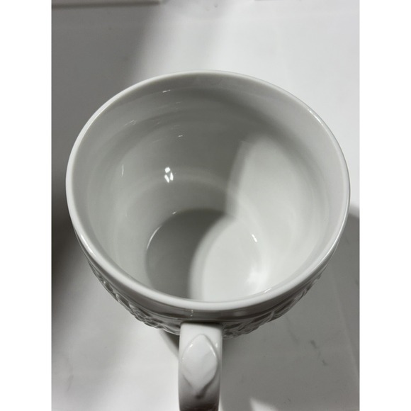 Coventry Vineyard Coffee Mugs White with Embossed Grapes Set of 3 - Picture 16 of 16